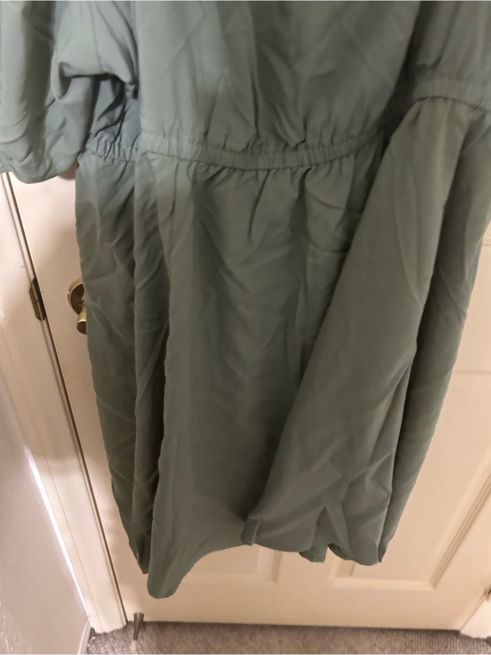 torrid Sage Green Midi Dress with Elastic Waist - Picture 6 of 9